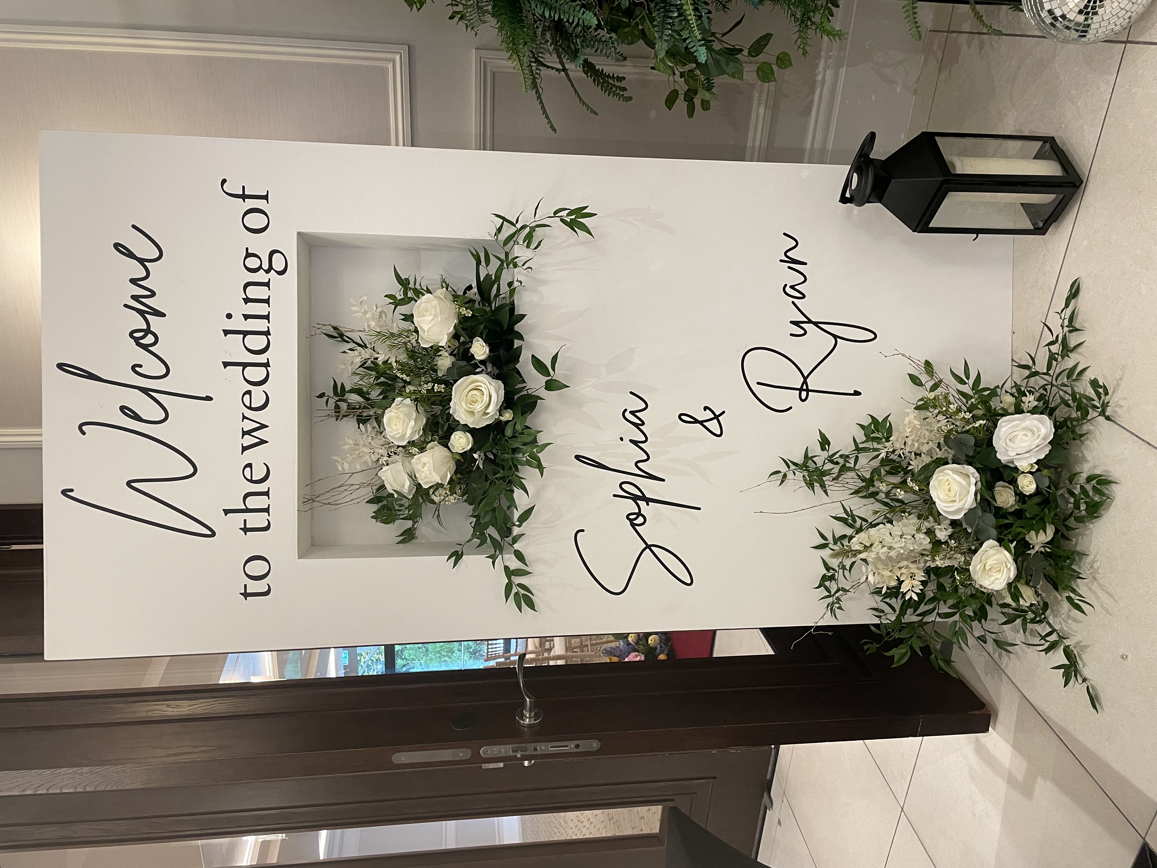 Personalised welcome stand — Blooming Fabulous Flowers, Slough, berkshire