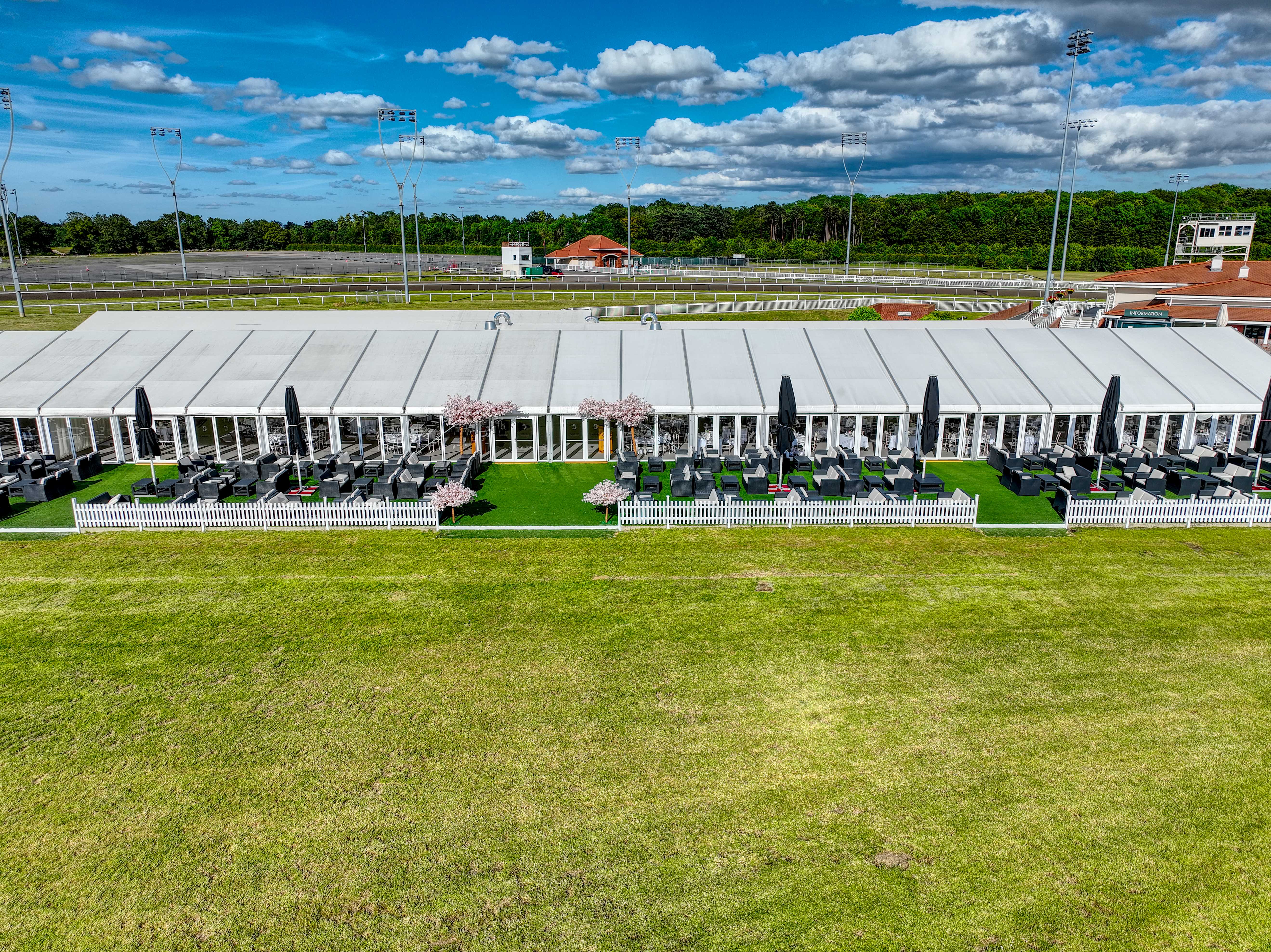 This is our outdoor view of our biggest venue - The Summer Marquee — Chelmsford City Racecourse, Chelmsford, essex